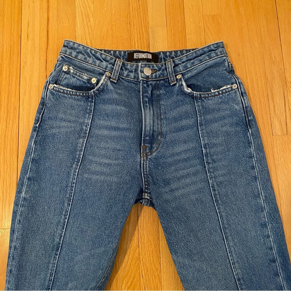 reformation high waisted seam jeans (TWO PAIRS AVAILABLE!)
